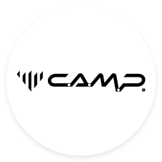 Logo C.A.M.P., fabricant d’équipements d’alpinisme et de sécurité en hauteur